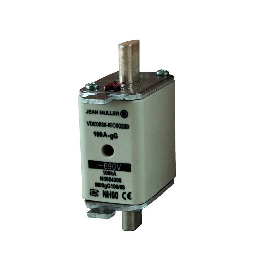 Picture of M00gG125/69 690V GL/GG Serisi 00 Boy 125A Çift İndikatörlü NH Bıçaklı Tip Sigorta
