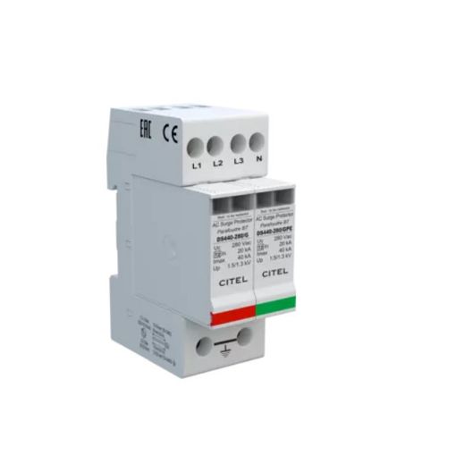 Picture of DS440-280/G 40kA 4 Kutuplu C (TipII) Parafudr 2 Modül Boyutunda Kontaksız 