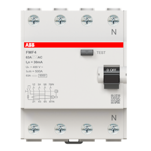 6 kA, 4P, 63A, 30 mA, AC Tipi resmi